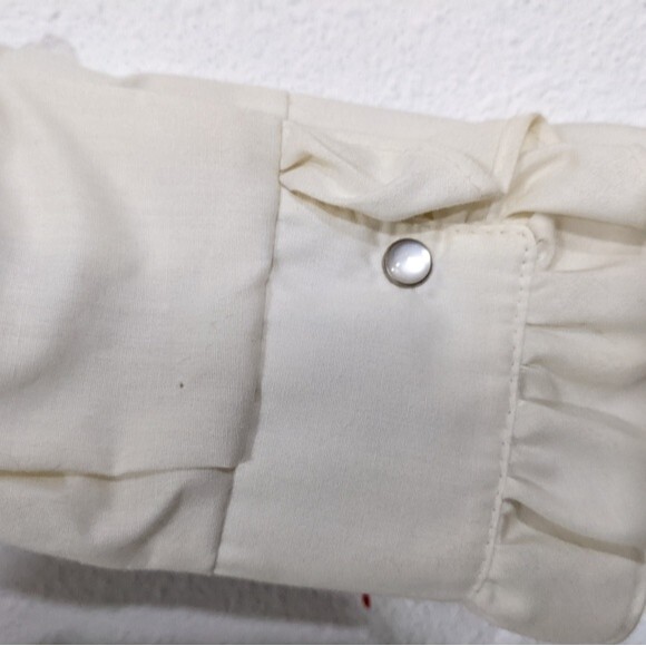 Vtg Western Style Pearl Button Blouse, Cream, Carol's Country Corner, Women's 6 - Picture 5 of 12